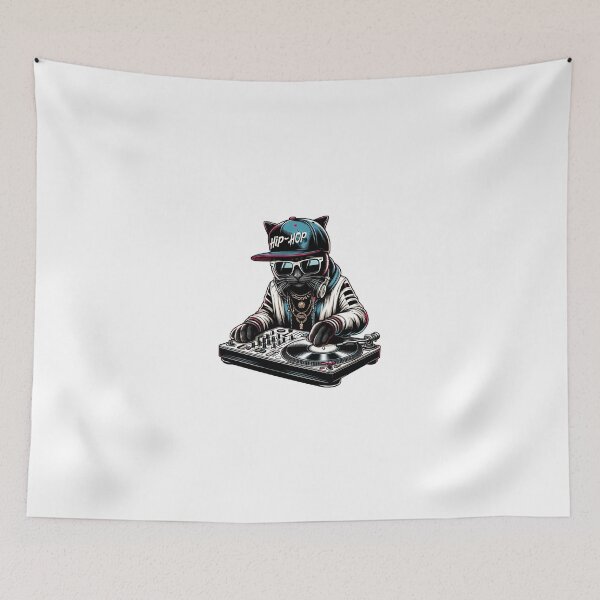 Item preview, Hip Hop cat dj designed and sold by RetroPop23.