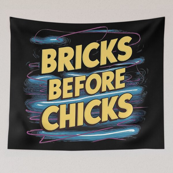 Item preview, Bricks Before Chicks Bricklayer designed and sold by DomTeesHaven.