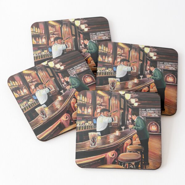 Item preview, At Illuminated Dream Bar with Bartender & Stranger designed and sold by artshop77.