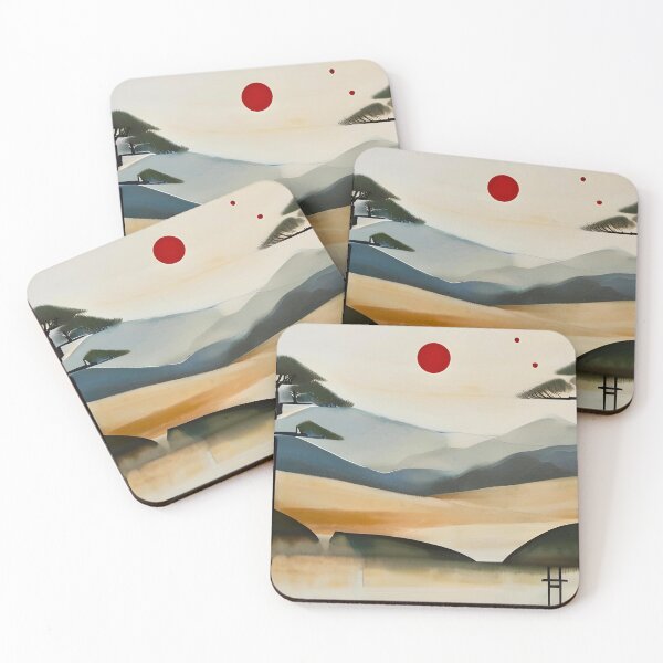 Item preview, Twin Trees, by a japanese Lake,  Wabi Sabi,Japandi  designed and sold by Frame of Mind .