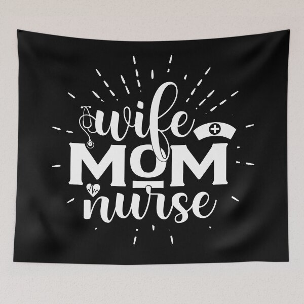 Item preview, Wife, Mom, Nurse designed and sold by lucidfrog.
