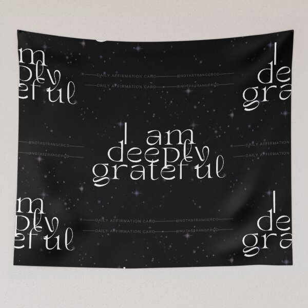Item preview, 'I am deeply grateful' Affirmation Card designed and sold by notastranger.