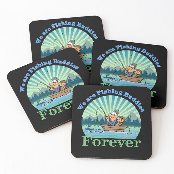 Item preview, We are Fishing Buddies Forever Retro Rainbow Cartoon Design. designed and sold by Raise2Shine.