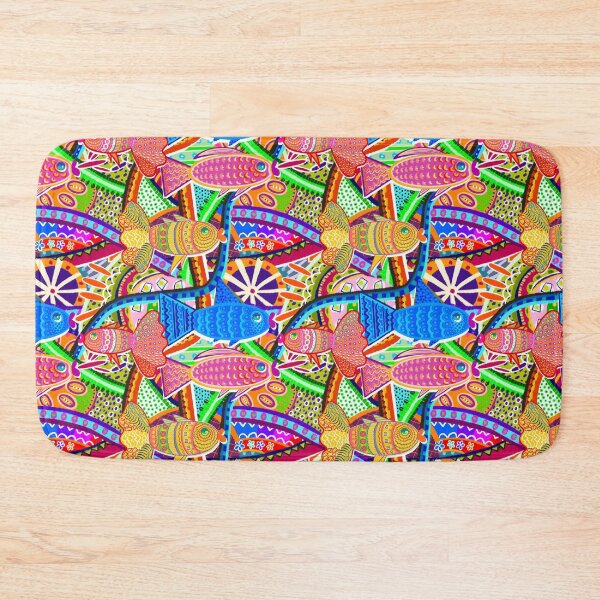 Item preview, Bright fish on an abstract background  designed and sold by kMariaART.