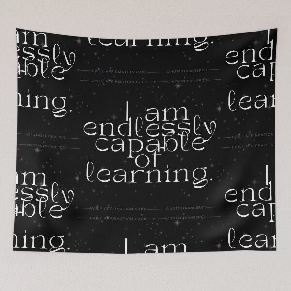 Item preview, 'I am endlessly capable of learning' Affirmation Card designed and sold by notastranger.