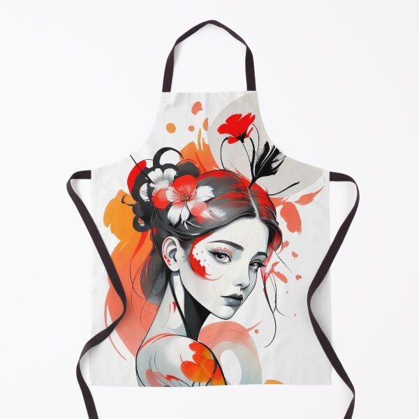 Item preview, A woman with a flowers. Multicolored art. A sketch. Fashionable print. designed and sold by Harmonysens.