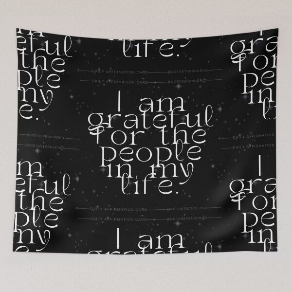 Item preview, 'I am grateful for the people in my life' Affirmation Card designed and sold by notastranger.
