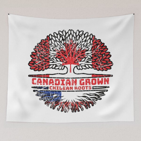 Item preview, Chile Chilean Canadian Canada Tree Roots Flag designed and sold by FlagX.