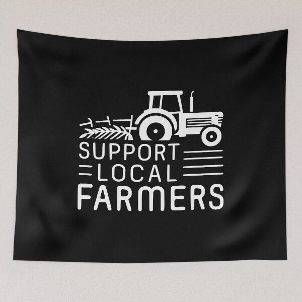 Item preview, Support Local Farmers! White Eat Local designed and sold by PMCreative.