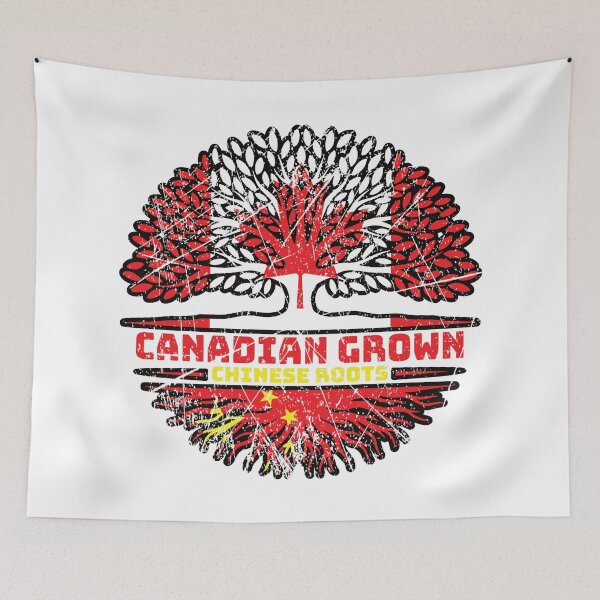 Item preview, China Chinese Canadian Canada Tree Roots Flag designed and sold by FlagX.