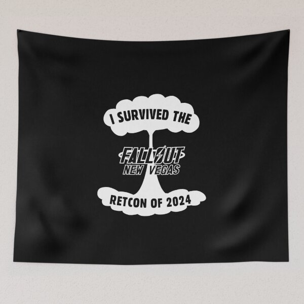 Item preview, I SURVIVED THE FNV RETCON OF 2024 - BW version designed and sold by acedemiro.