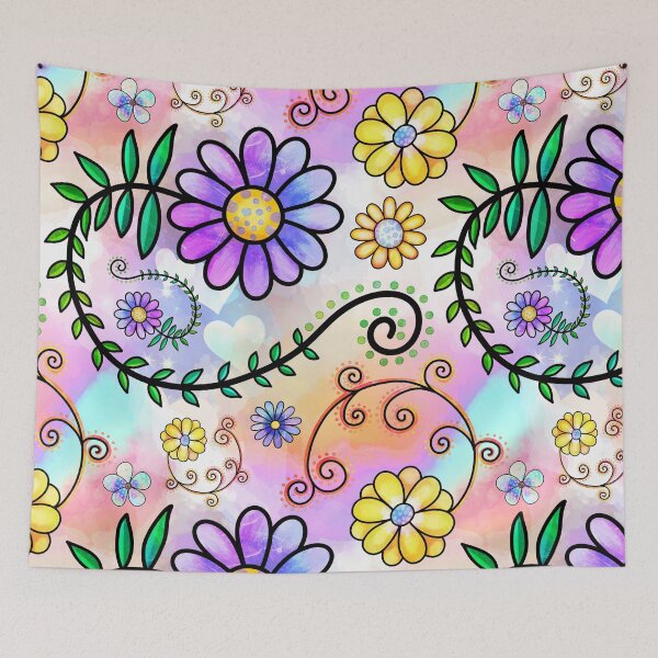 Item preview, Floral Collage in Vivid Colors designed and sold by Magnuna.