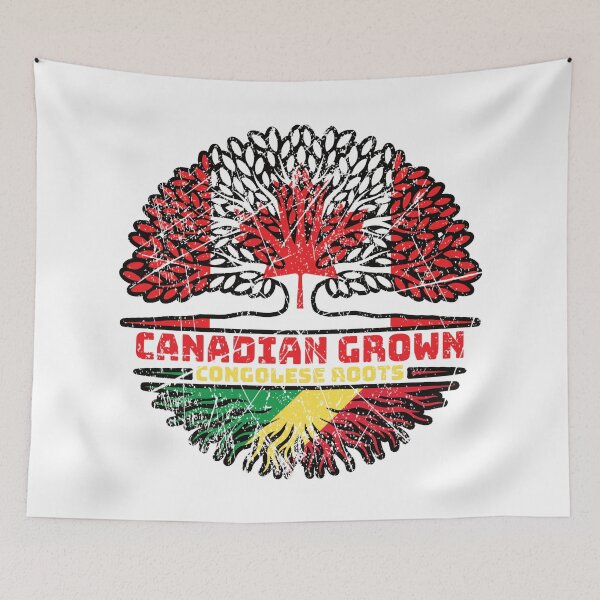Item preview, Congo Congolese Canadian Canada Tree Roots Flag designed and sold by FlagX.