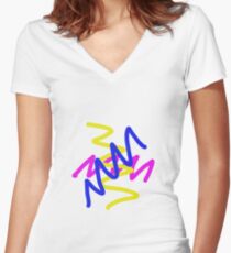 Zig zag Women's Fitted V-Neck T-Shirt