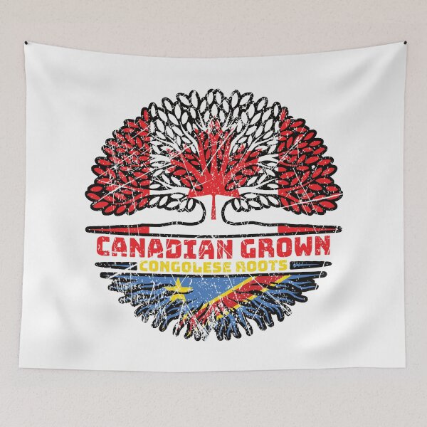 Item preview, Congo Congolese Canadian Canada Tree Roots Flag designed and sold by FlagX.