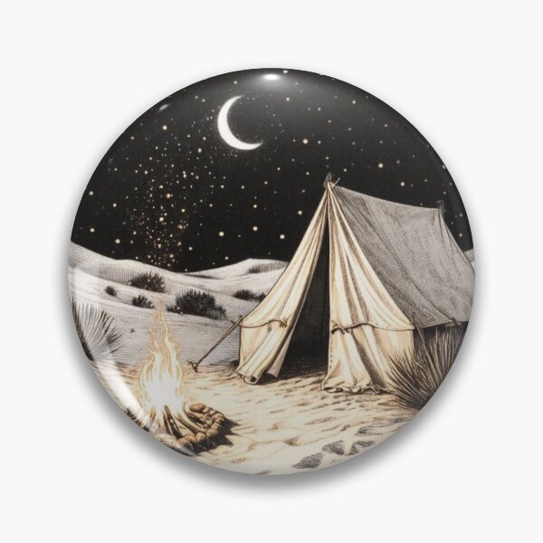 Item preview, Boho Desert Solitude Reflective Camping Scene with Inspirational Quote for Self-Care designed and sold by ASeasonalFlair.