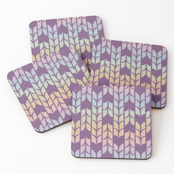 Item preview, Tulip Deco Pattern - Rainbow Sorbet + Plum designed and sold by Irene Estelle.