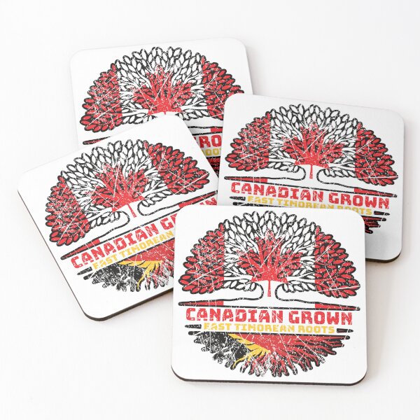 Item preview, East Timor East Timorean Canadian Canada Tree Roots Flag designed and sold by FlagX.