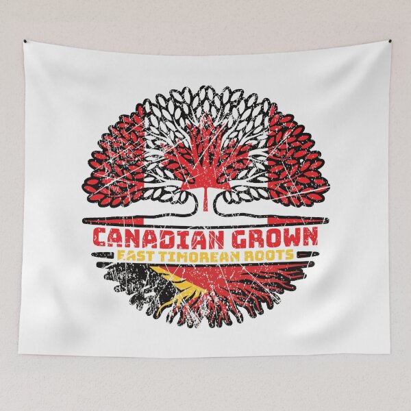 Item preview, East Timor East Timorean Canadian Canada Tree Roots Flag designed and sold by FlagX.