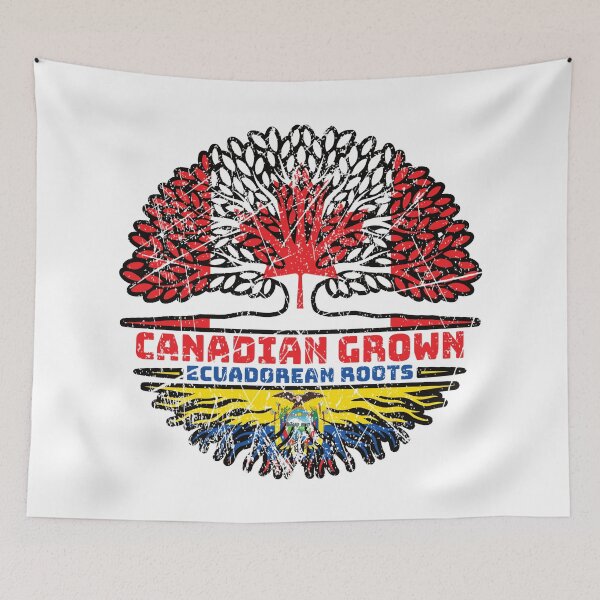Item preview, Ecuador Ecuadorian Ecuadorean Ecuadoran Canadian Canada Tree Roots Flag designed and sold by FlagX.