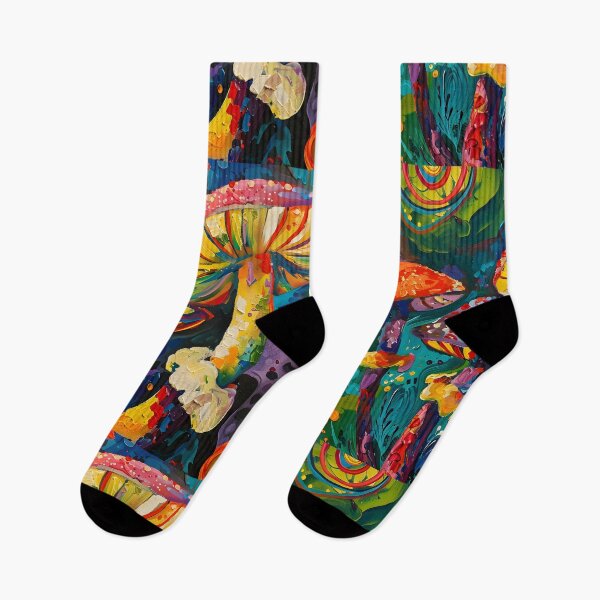 Item preview, Psychedelic Fungi Fantasy - Vibrant Mushrooms in Whimsical Wonderland Generative AI designed and sold by OlfactoART Studio.