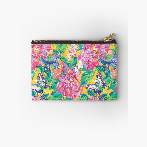 Item preview, Peonies and Monarch butterflies in 70s style designed and sold by SophieClimaArt.