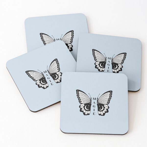 Item preview, Magie | Butterfly Illustration | Pastel Blue Background designed and sold by RM-Journey.