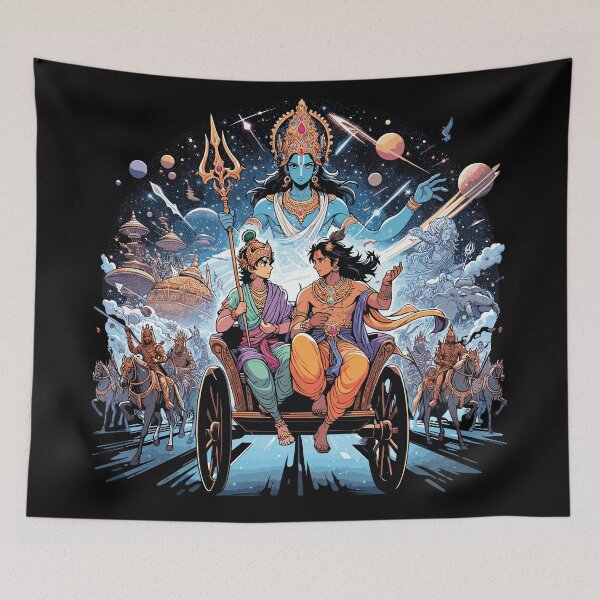 Item preview, KRISHNA AND ARJUNA ANIME STYLE designed and sold by PSYNOVA.