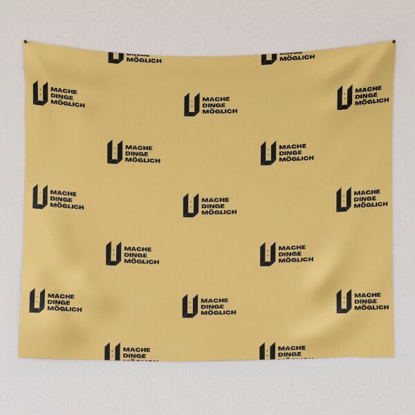 Item preview, MACHE DINGE MÖGLICH | Yellow Background designed and sold by RM-Journey.