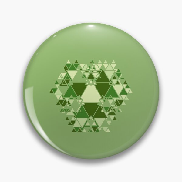 Item preview, Fractal triangular verde designed and sold by Abstract-Color.