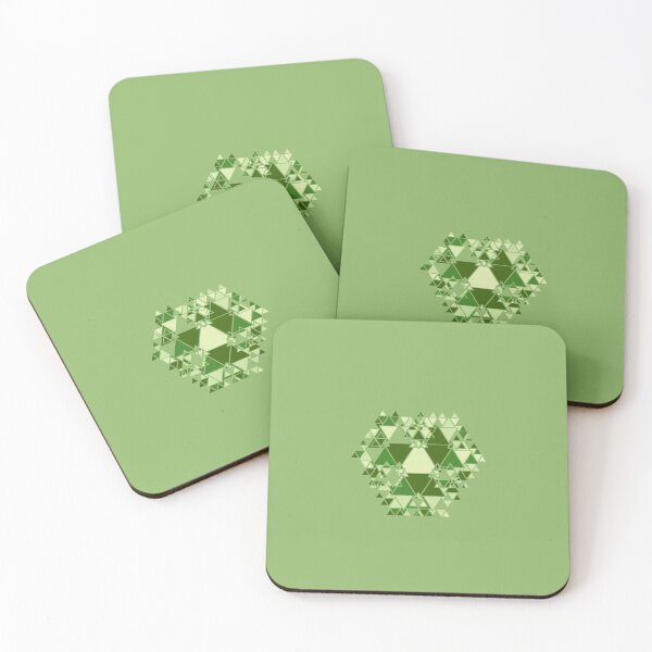 Item preview, Fractal triangular verde designed and sold by Abstract-Color.