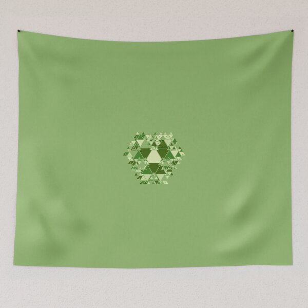 Item preview, Fractal triangular verde designed and sold by Abstract-Color.