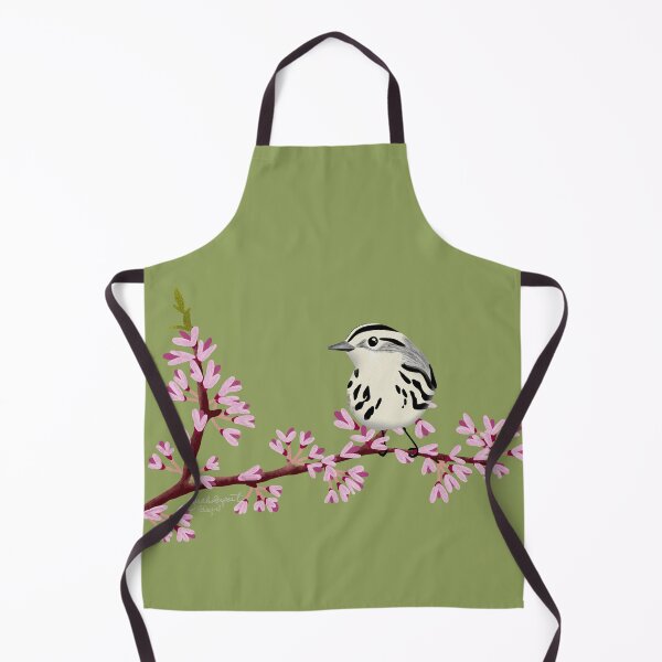 Item preview, Black-and-white Warbler female on Redbud designed and sold by Peleegirl.