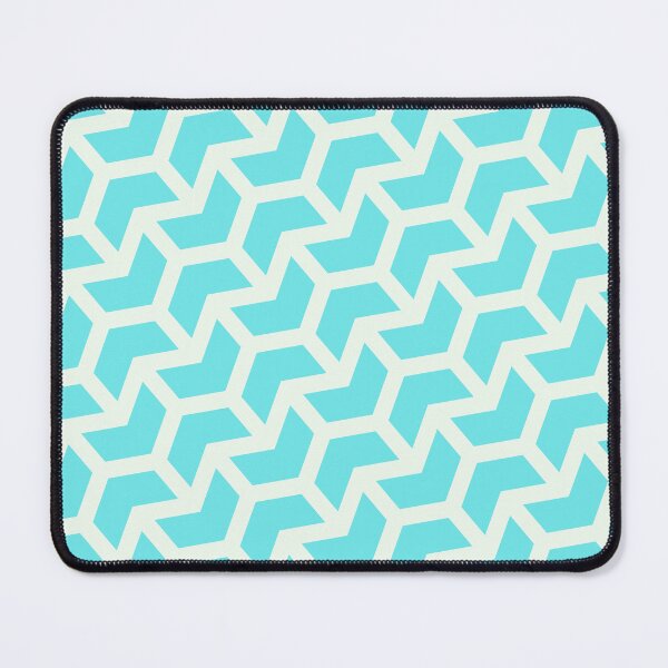 Item preview, Teal Chevron Alternating Arrows White Outlined BiColor Tiles designed and sold by Alchemy-A-La-G.