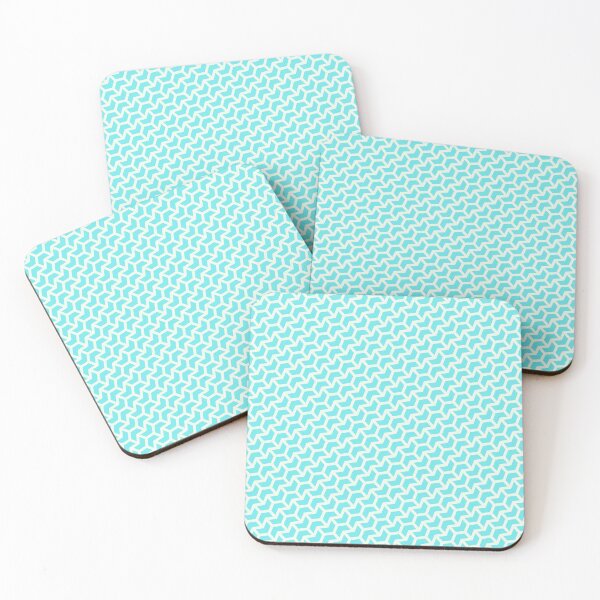 Item preview, Teal Chevron Alternating Arrows White Outlined BiColor Tiles designed and sold by Alchemy-A-La-G.