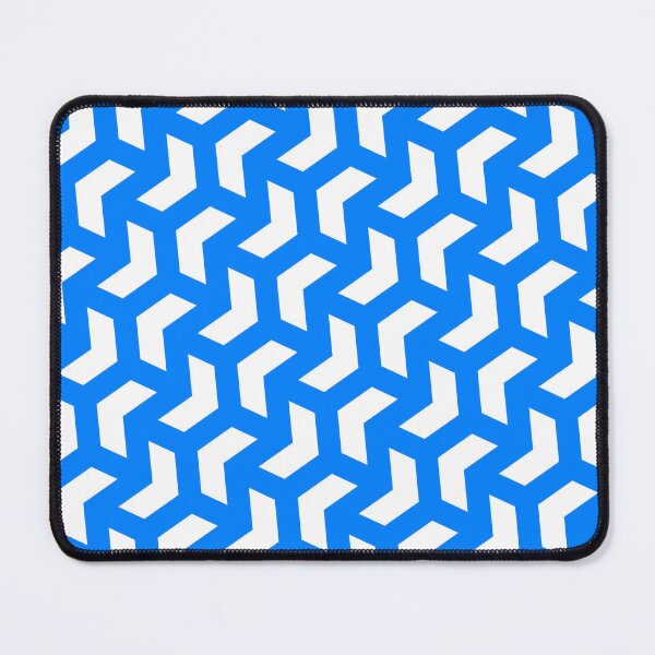 Item preview, White Chevron Alternating Arrows Blue Outlined BiColor Tiles designed and sold by Alchemy-A-La-G.