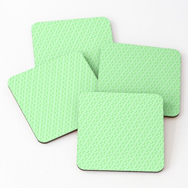 Item preview, Green Chevron Alternating Arrows Mint Outlined BiColor Tiles designed and sold by Alchemy-A-La-G.