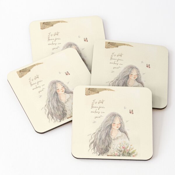 Item preview, Du bist frei, anders zu sein | Beautiful Girl Illustration designed and sold by RM-Journey.