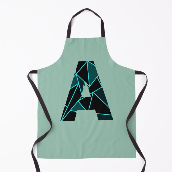 Item preview, Monogram A With Neon Blue Abstract Lines designed and sold by Coffee Lifestyle.