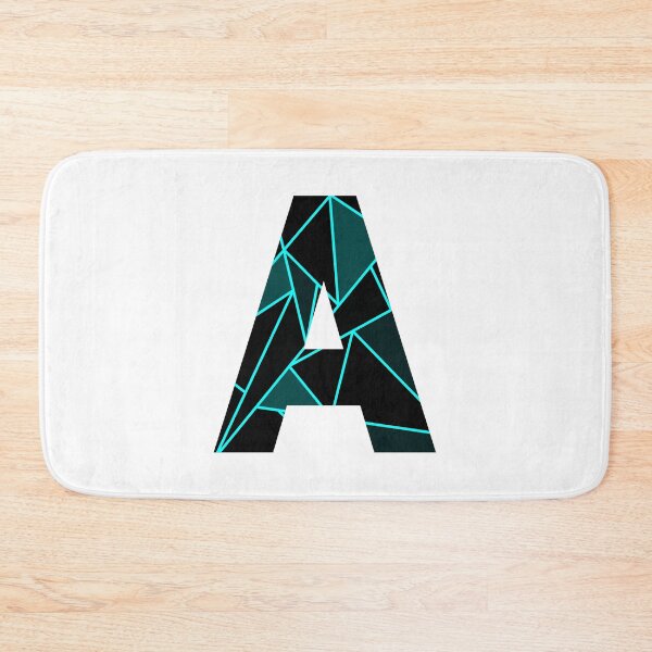 Item preview, Monogram A With Neon Blue Abstract Lines designed and sold by Lyssarien.