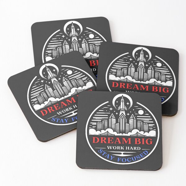 Item preview, Motivational Quotes: Dream Big Stay Focused, positive mindset,Empowerment, Work hard  designed and sold by FreeWorldDesign.
