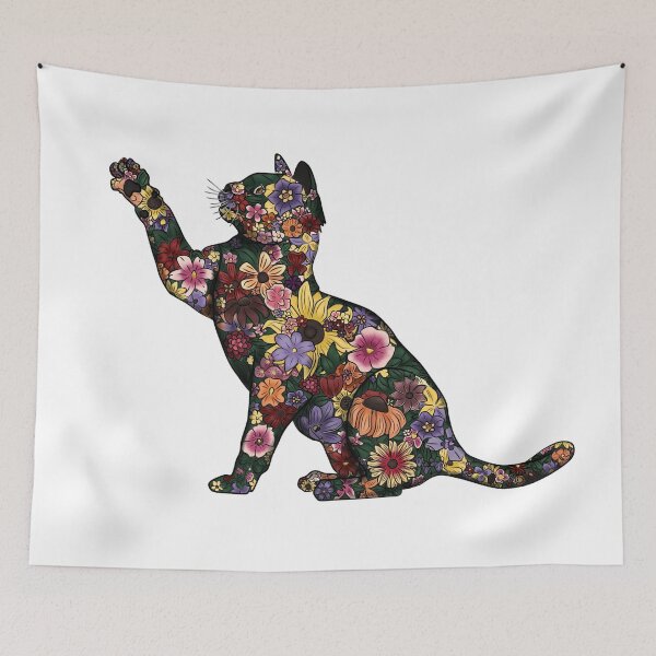 Item preview, Floral Cat designed and sold by Moon Dog Art.
