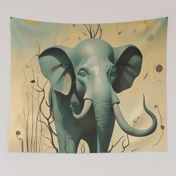 Item preview, Surrealist Elephant Painting #2 designed and sold by JojiKebamura.