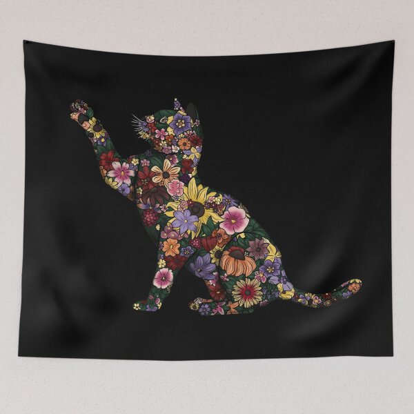 Item preview, Floral Cat designed and sold by Moon Dog Art.