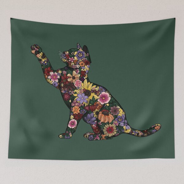 Item preview, Floral Cat designed and sold by Moon Dog Art.