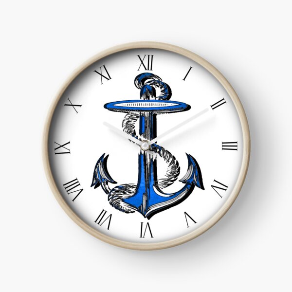 Blue Anchor Clock