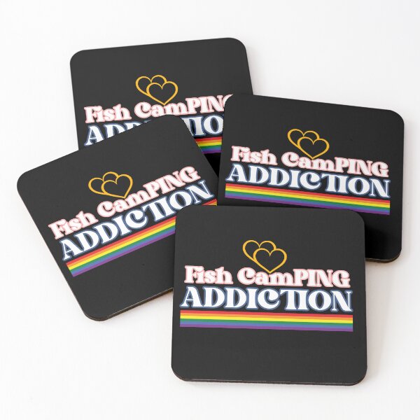 Item preview, Fish Camping Love Addiction Colorful Rainbow Design designed and sold by Raise2Shine.