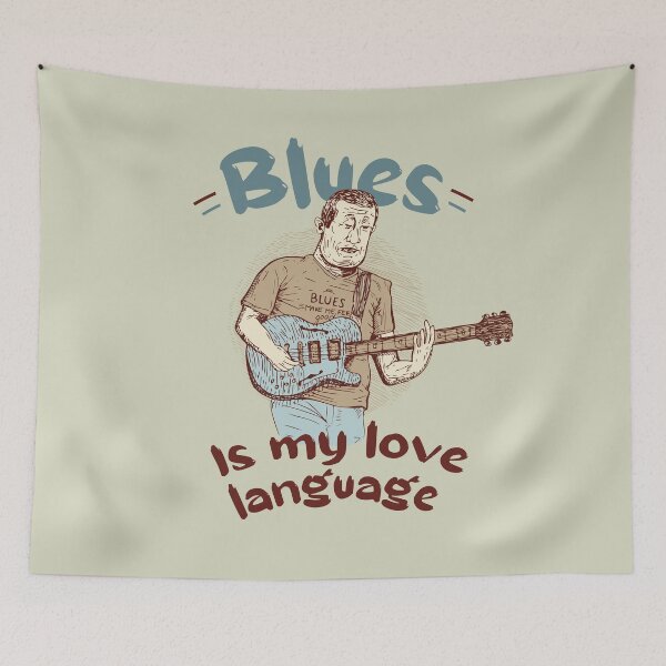 Item preview, Blues is my love language designed and sold by Rômulo Queiroz.