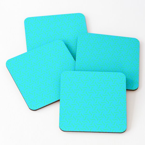 Item preview, Scattered Marks & Characters On Green Blue BiColor Tiles designed and sold by Alchemy-A-La-G.