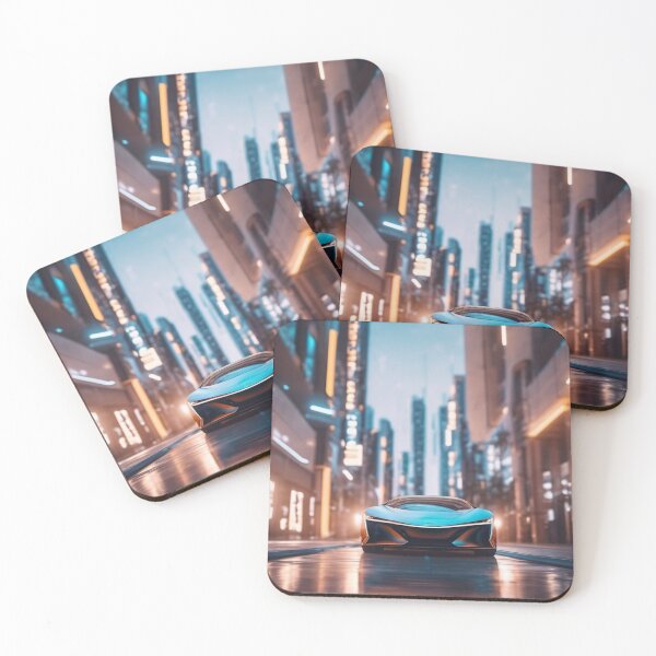 Item preview, Futuristic city, futuristic car designed and sold by CreativeBizarre.